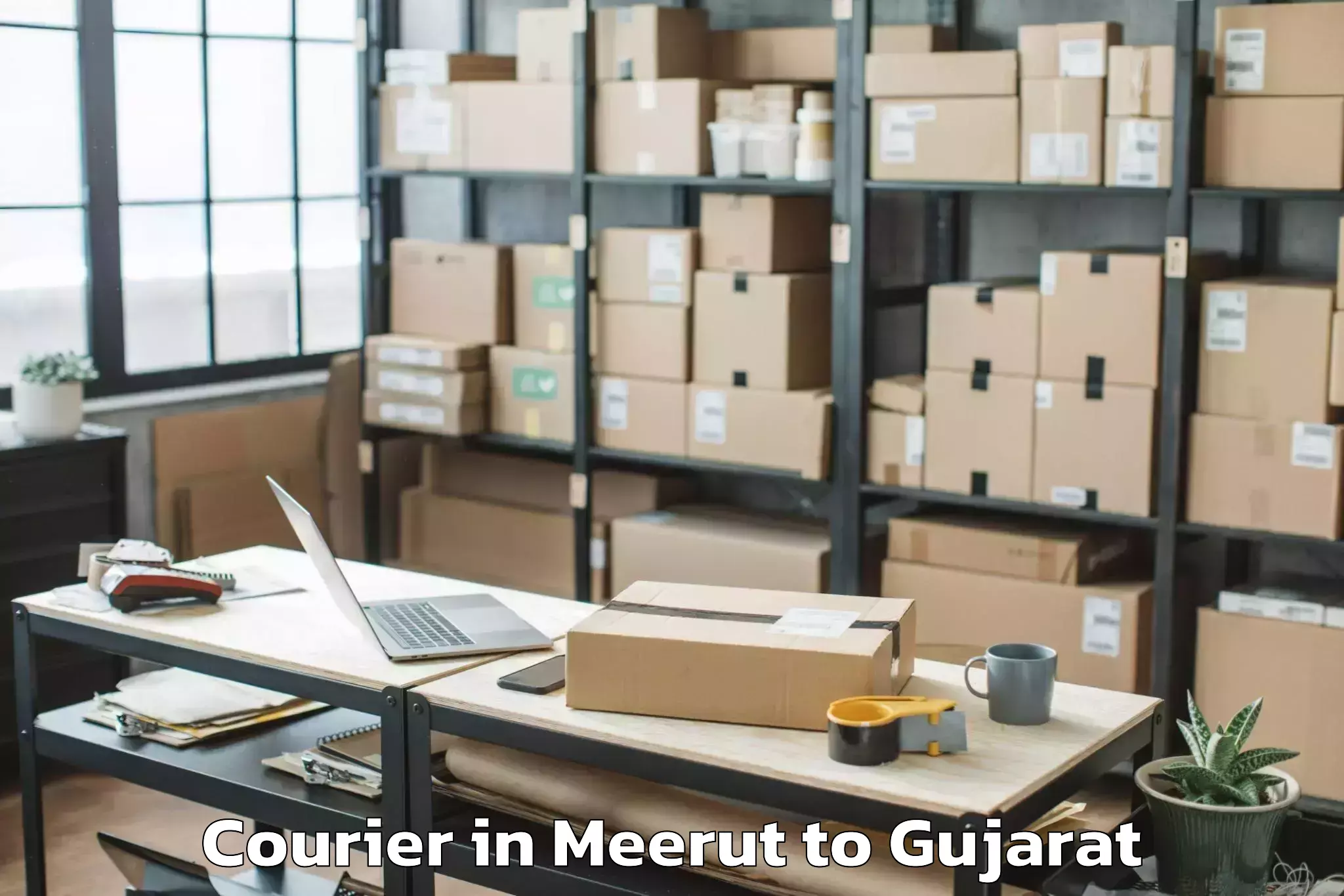 Quality Meerut to Kadi Courier